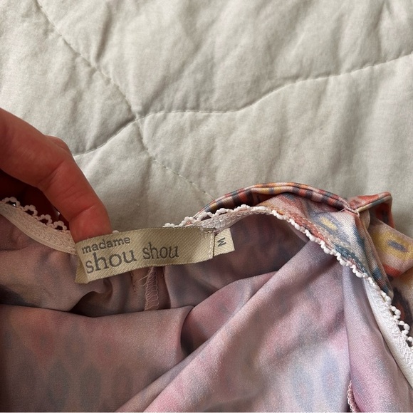 Anthropologie Madame Shoushou Scoop Ikat One-Piece Swimsuit with Bow Back - Picture 4 of 4